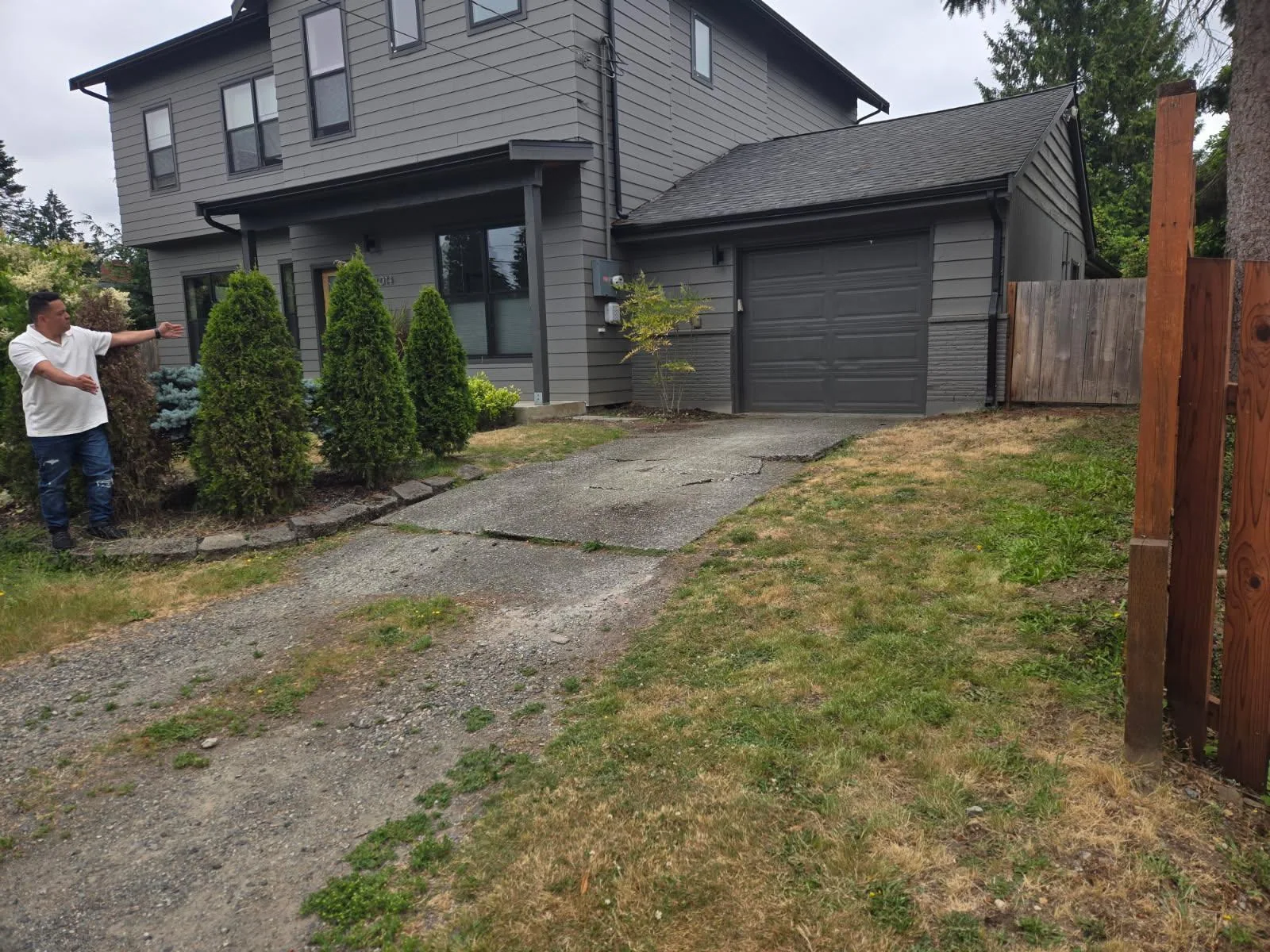 Driveway before Seattle Build paver installation